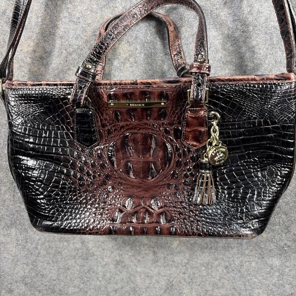 Brahmin Asher Medium Tote Dark Brown Croc - Picture 2 of 16